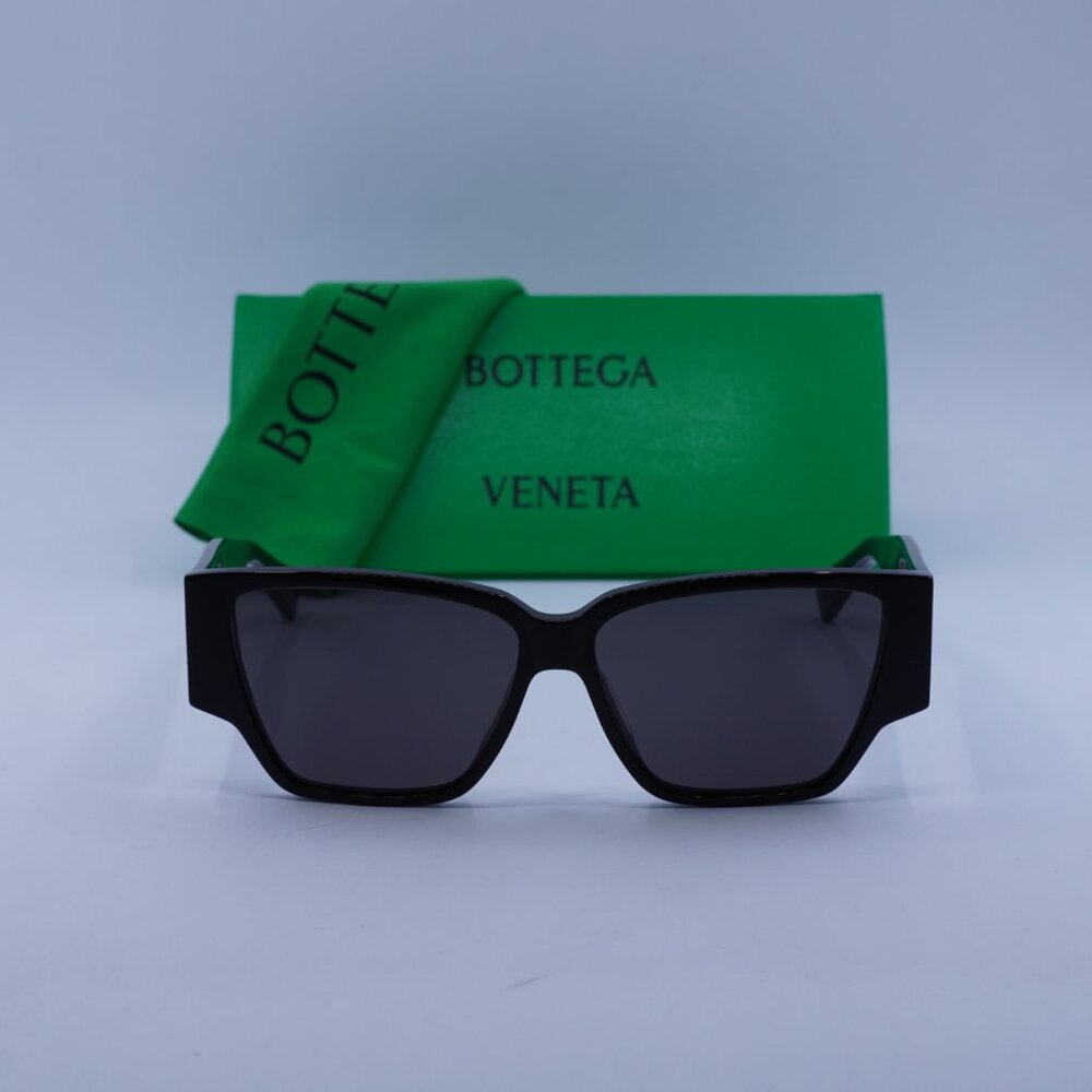 Bottega Veneta BV1285S 001 Square Sunglasses - Black/Grey - Picture 6 of 11